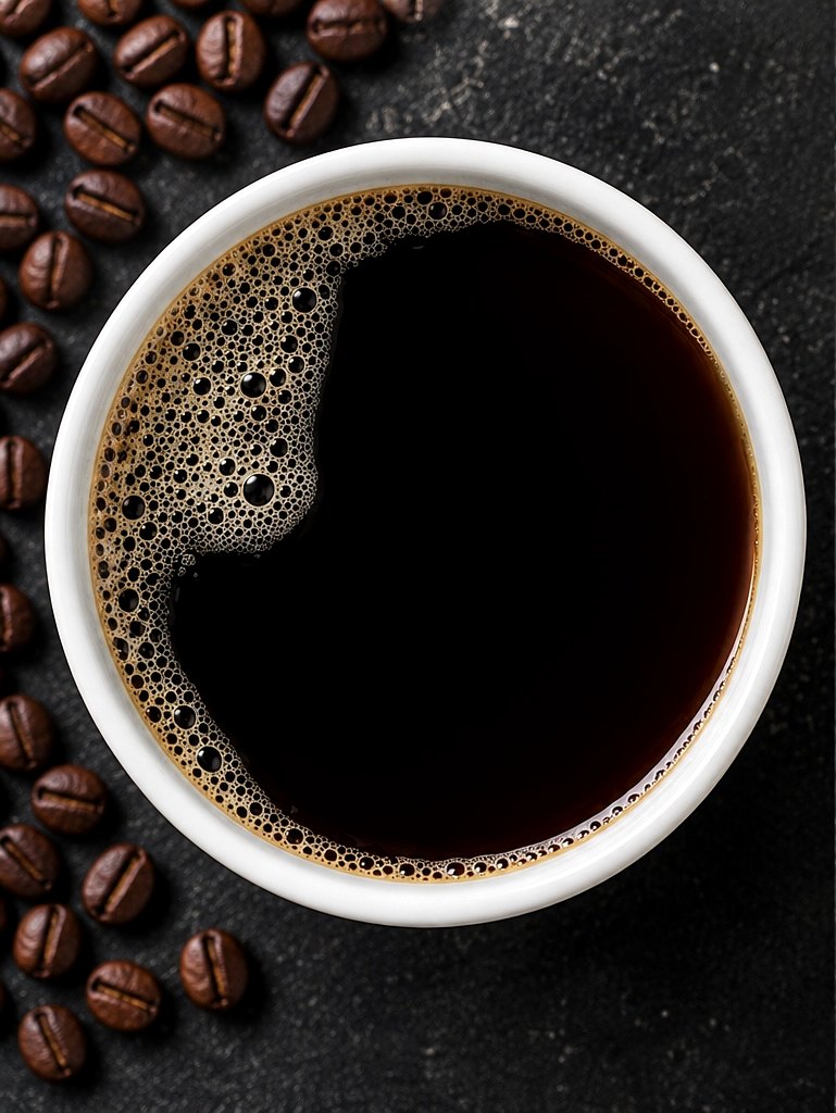 Black coffee without milk
