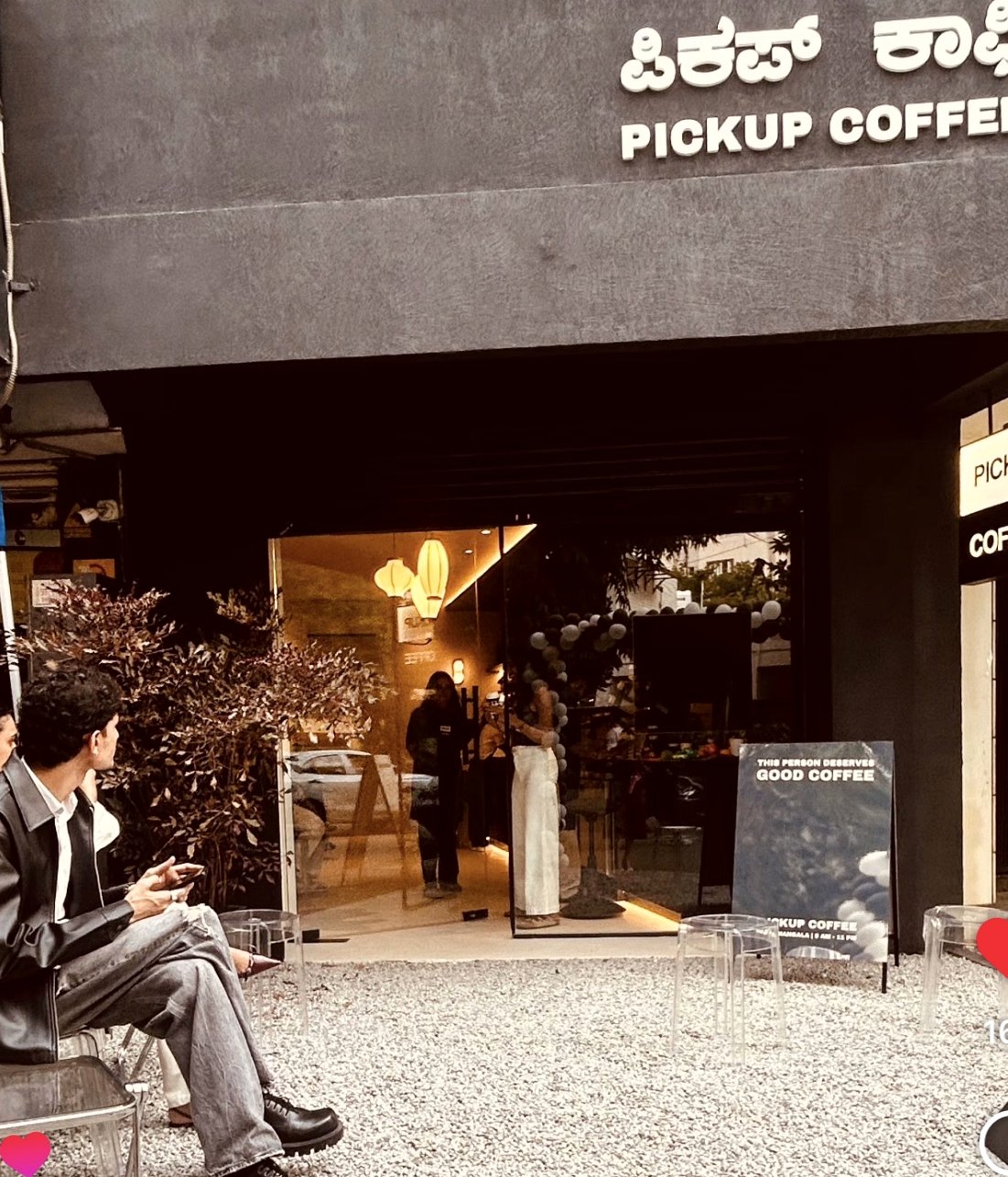 Pickup Coffee shopfront in Koramangala 5th Block, Bengaluru